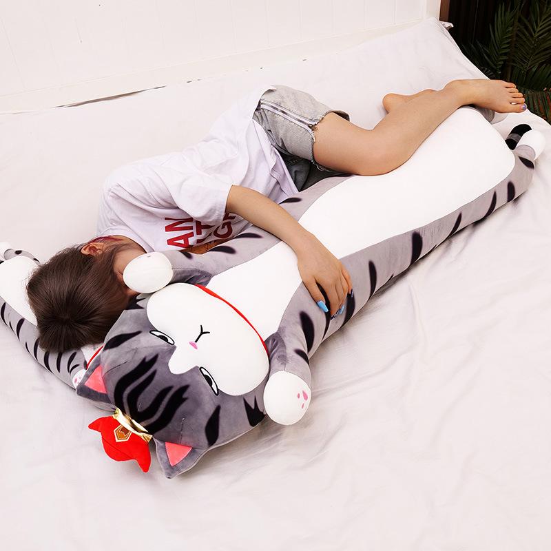 Kawaii Long My Emperor Cat Plush Toy Cute Animal Cat Soft Office Break Nap Sleeping Pillow Cushion Stuffed Gift Doll for Kid Boy