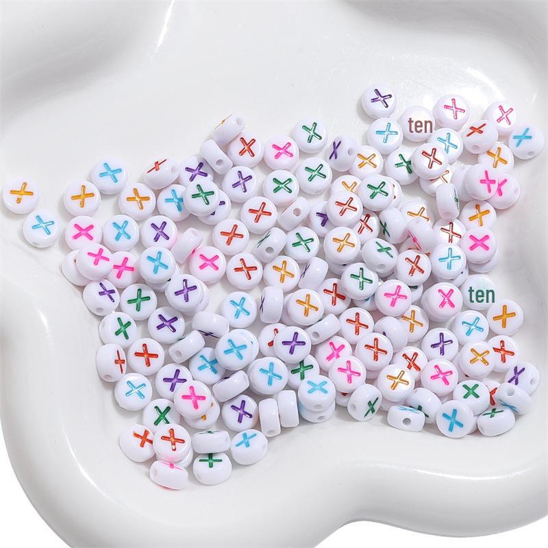 4x7mm Acrylic English Letter Beads for DIY Kids' Educational Jewelry, Bracelets, and Necklaces.