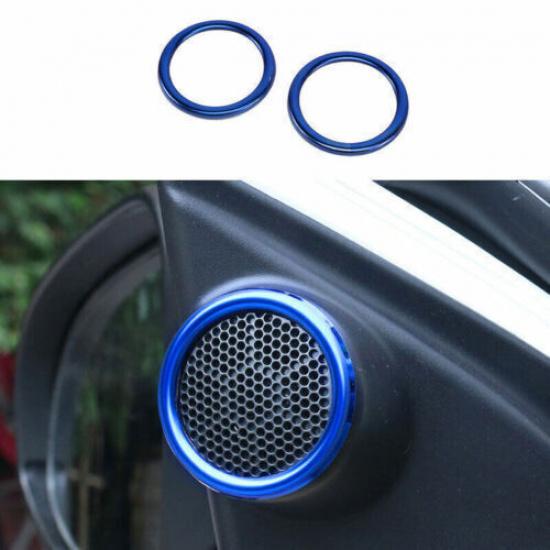 A-Pillar Speaker Ring Blue Titanium 2PCS For Toyota Corolla 2014- Cover Trim