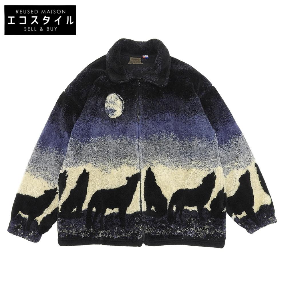 Mazmania Wolf Fleece Jacket for Men In Black and Navy from the 1990s Jacket ― Black / NavyUsed