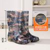 Water Shoes Rain Shoes Female Adult Tall Rain Boots Water Boots Velvet Warm Fashion Non-slip Waterproof Work Shoes Long Tube Cotton
