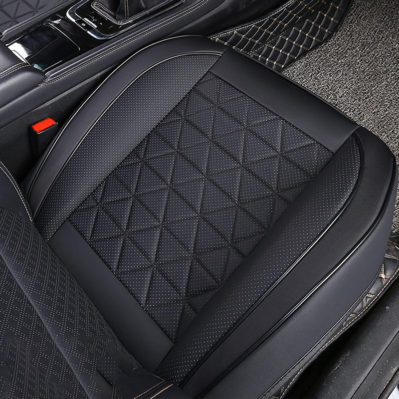 PU Leather Automobile Chair Cushion Protector Universal Front Car Seat Cover - New Style Cars Seat Accessories чёрный