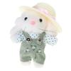 Handmade Keychain Bag Accessory Plush Gardener Rabbits Keychain Charm Portable Key Rings Adornment Bag Ornament