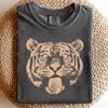 Distressed Tiger Face Graphic Tee, Vintage Wild Animal Shirt and kids tshirt, Retro Comfort Colors T-Shirt and kids tshirt