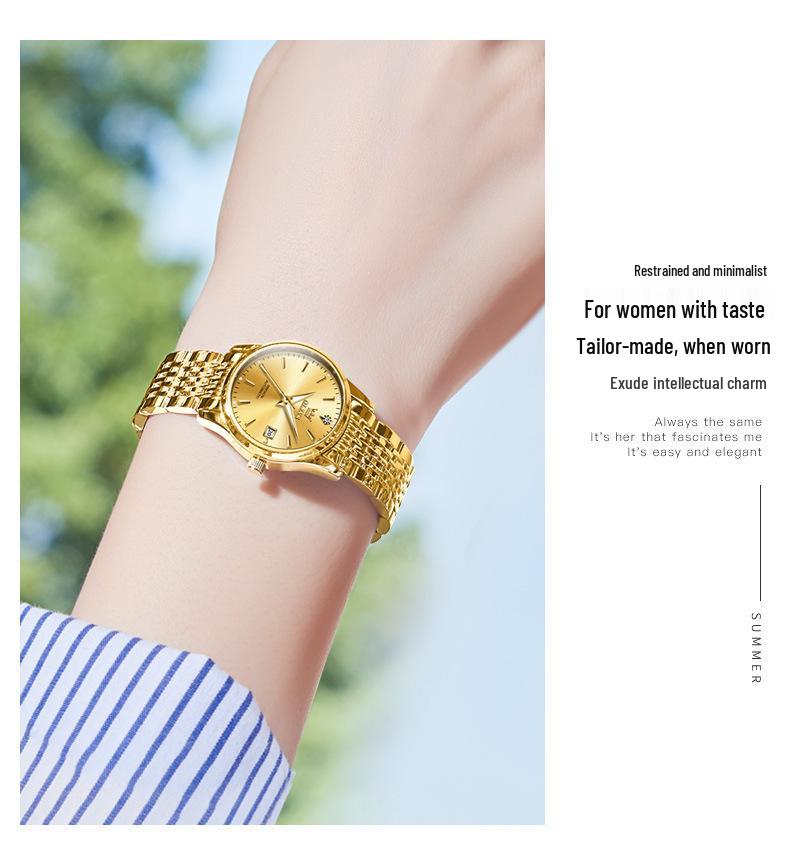 Oulisi Damen Dünne Automatische Mechanische Uhr - Schlichtes Design