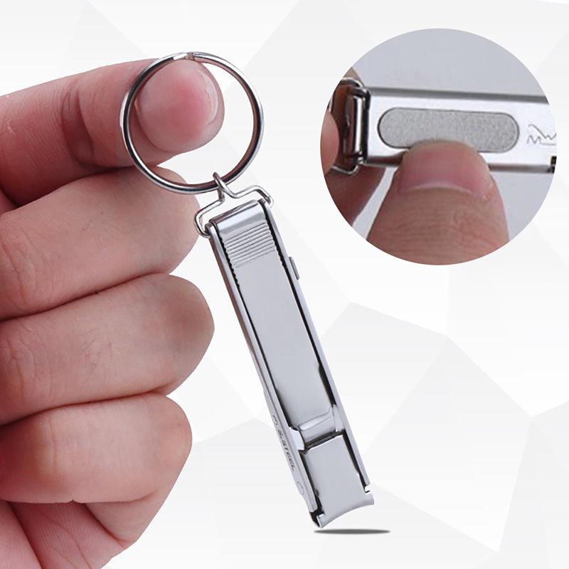 Ultra-Thin Nail Clipper Stainless Steel Foldable Nail Cutter With Nail File