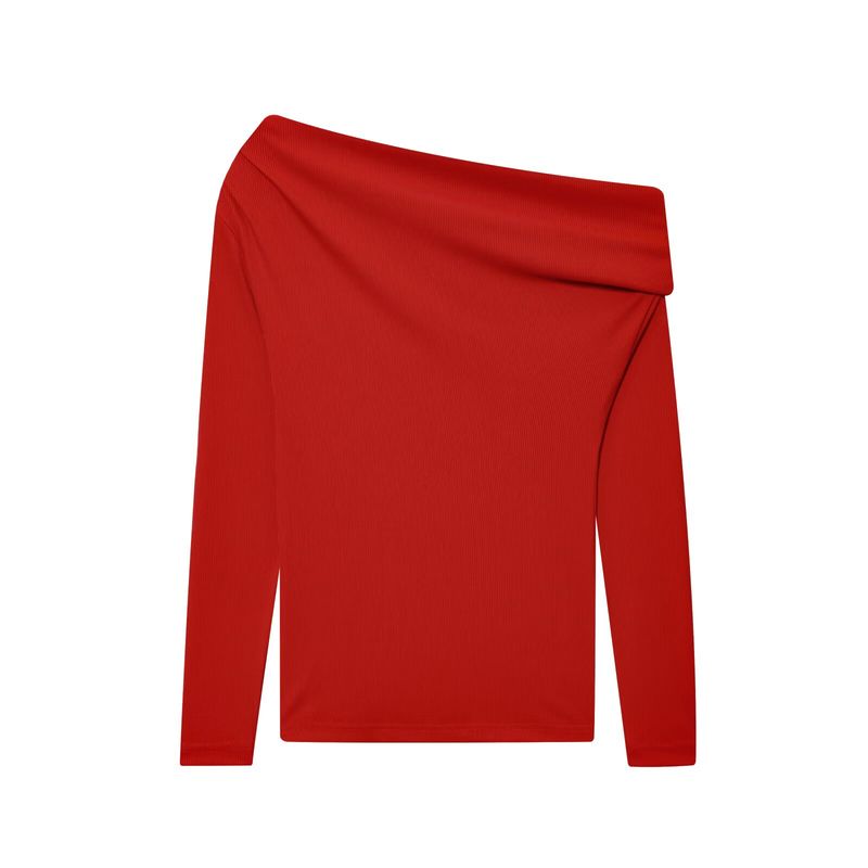 Za New Fall Women's Clothing 2025 Fashion Style Fashionable All-Match Soft Asymmetric T-shirt Tops 0264822