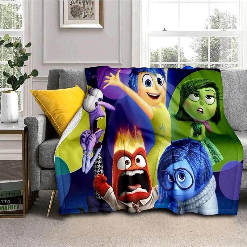 New Cartoon Gift Inside Out Joy Sad Soft Blanket,Soft Throw Blanket for Home Bedroom Bed Sofa Picnic Travel Cover Child
