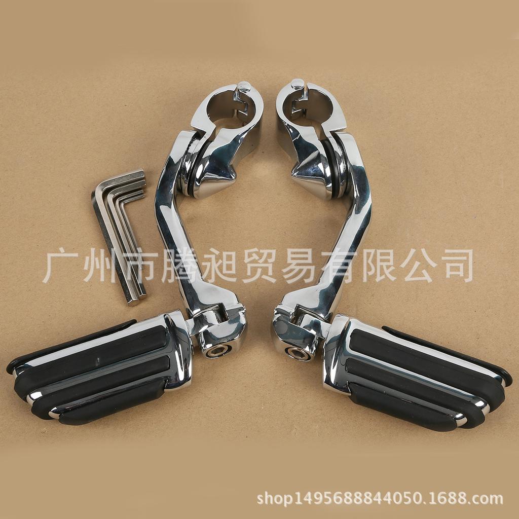 Motorcycle Footpegs: Durable Metal & Rubber
