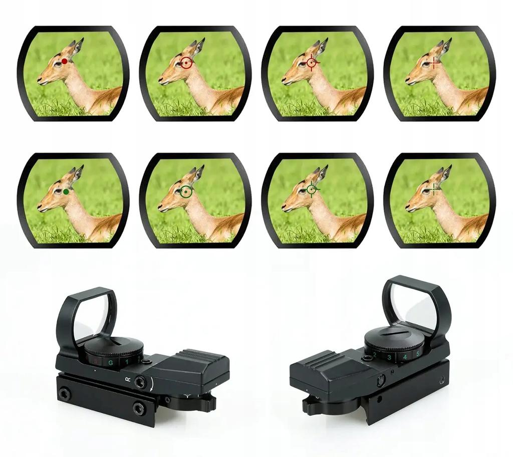 Red Dot Sight Picatinny 20Mm Asg Hunting Shooting 4 Patterns