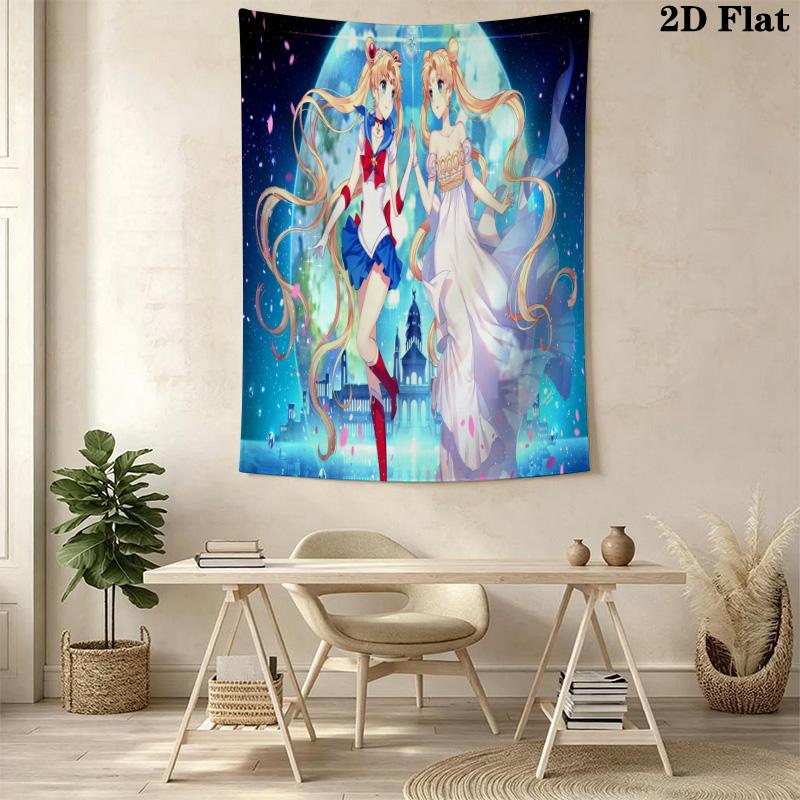 Sailor Moon Guardians Harmony Tapestry Wallmounted Fashion Print Background Cloth Atmospheric Background Cloth Christmas Gift