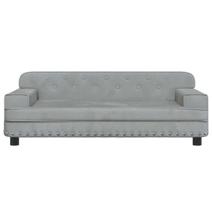 VidaXL Dog Bed Light Grey 90x53x30 Cm Velvet 171869
