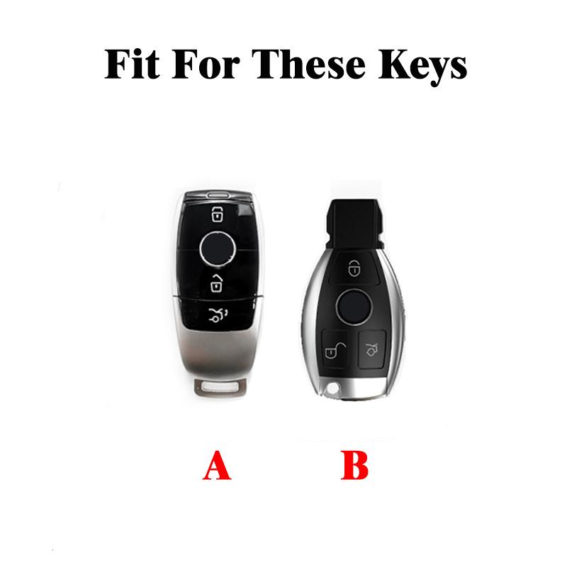 Carbon Car Key Case Cover Protector Shell For Mercedes Benz A B C E Class Gls Gla Glk Glc Cls Cla Amg W204 W205 W212 W463 W176