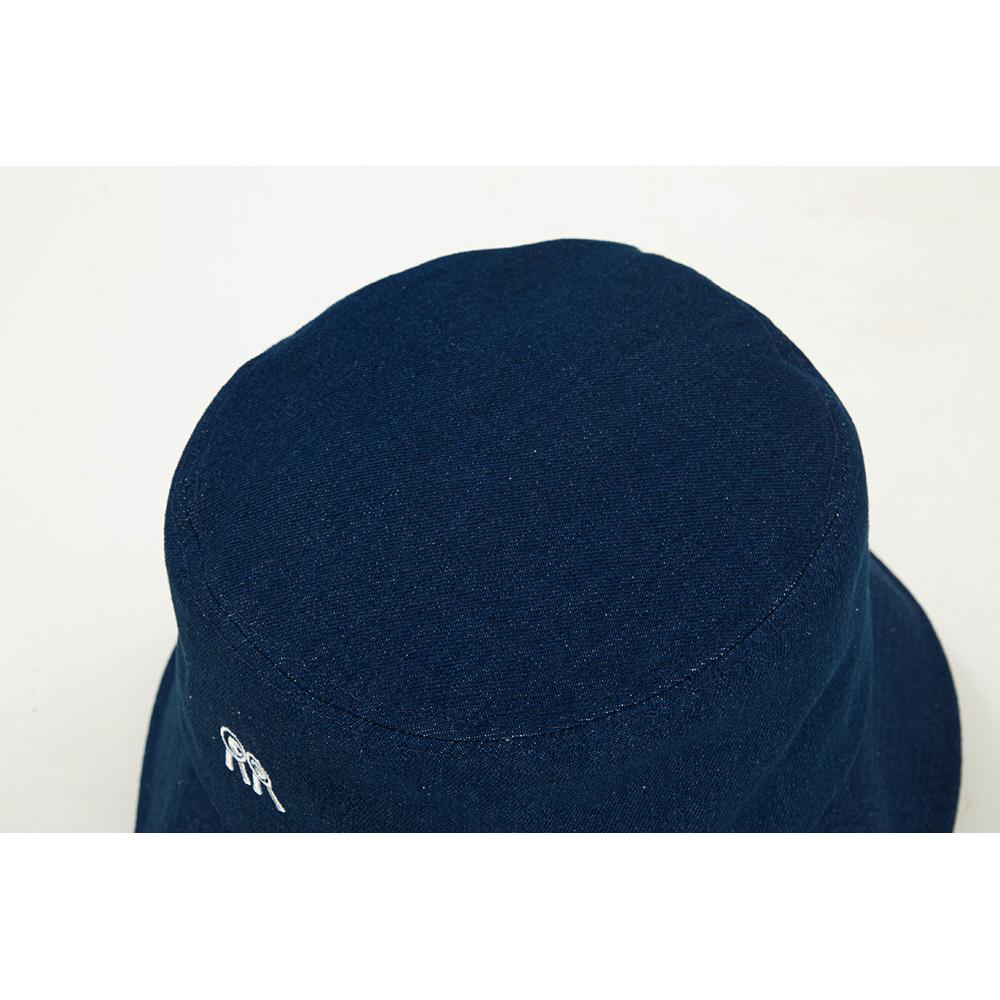 ROLLINGROLLEYE Bucket Hat Denim White Logo