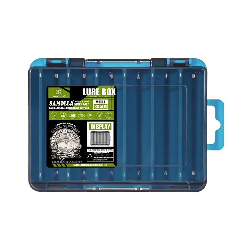 1PC 12 Compartments Fishing Tackle Organizer With 2 Buckle Plastic Clear Storage Case Double Sided Fishing Lure Boxes