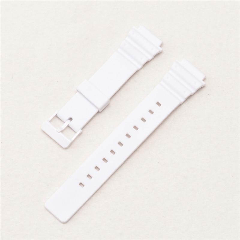 Resin Strap For Casio MRW-200H 18MM Watch Band Mens Sports Waterproof Black White Replacement Watch Accessories
