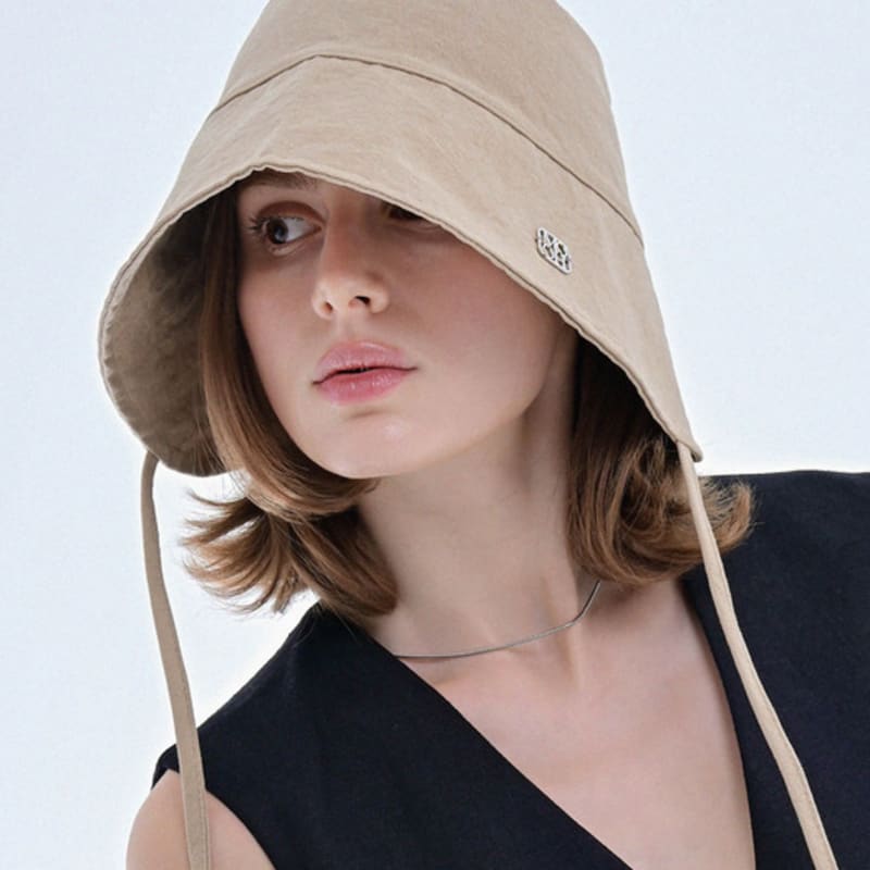 MooiHead Linen Cotton Strap Bonnet Hat_3 Colors