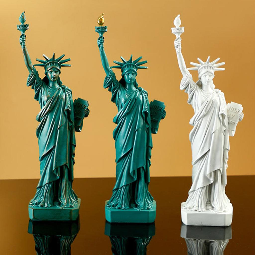 Creative Liberty Statue Resin Model 12 Inch Copper Finish for Art Lovers and Collectors