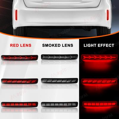 For Toyota Prius V For Scion tC LED Rear Bumper Reflector Lights Driving Brake Dynamic Turn Signal