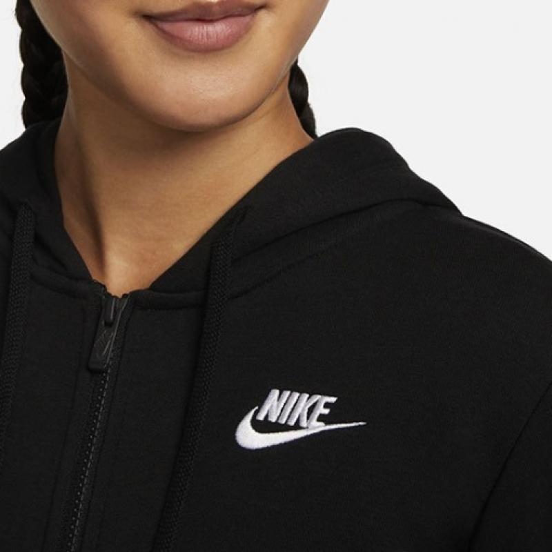 Nike Dámská mikina S Club Fleece s kapucí na zip Dq5472 010 S2207