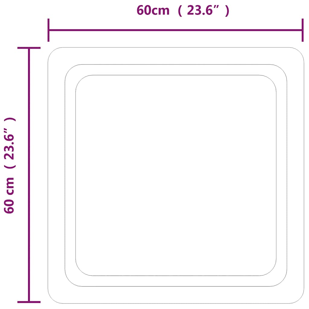 LED Bathroom Mirror 60x60 Cm