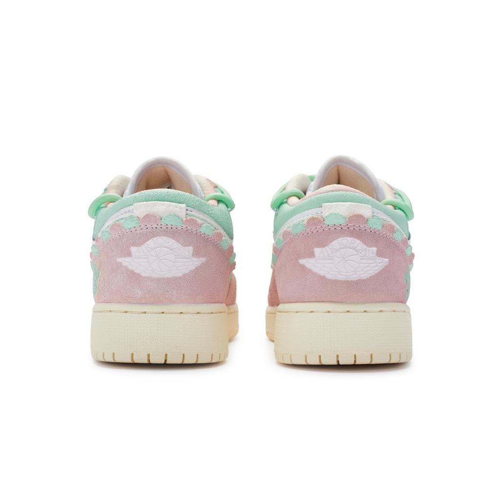 Jordan Air Jordan 1 Low top Skateboard Shoes Women's Pink Green White DZ5356-800(Team80-)