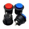 5/20PCS R13-507 Snap on Button Inching Switch 16MM Round Lockless Self Reset Switch Panel Mounting 3A125V/1.5A250VAC