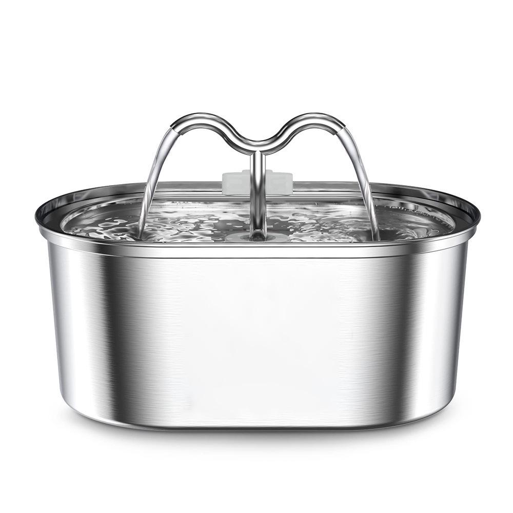 3.2L Stainless Steel Automatic Pet Water Fountain for Cats and Dogs