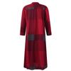 Women's Casual Cotton Linen Printed Loose Temperament Long Shirt Dress