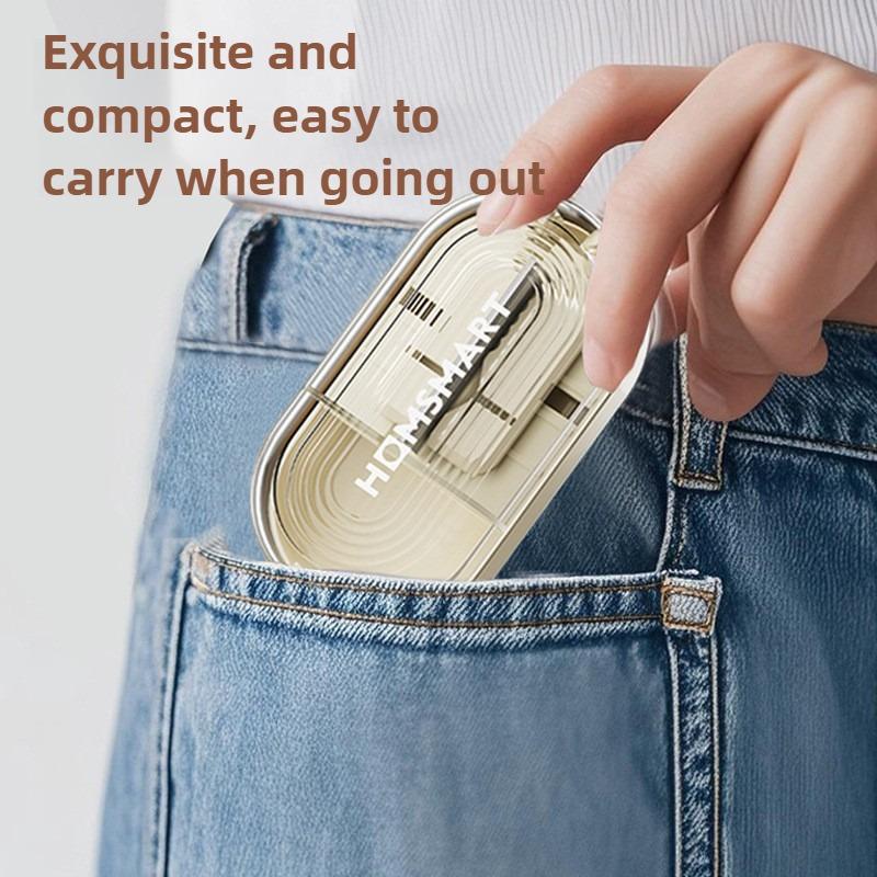 Portable Mini Pill Cutter and Splitter 1/2 1/4 Tablet Cutting Storage Compartment for Vitamin Medication Organizer Pill Box