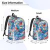 Fashion pokemon summer vibes theme Backpack  Mochilas Vintage Camping Sturdy Shoulder Rucksack
