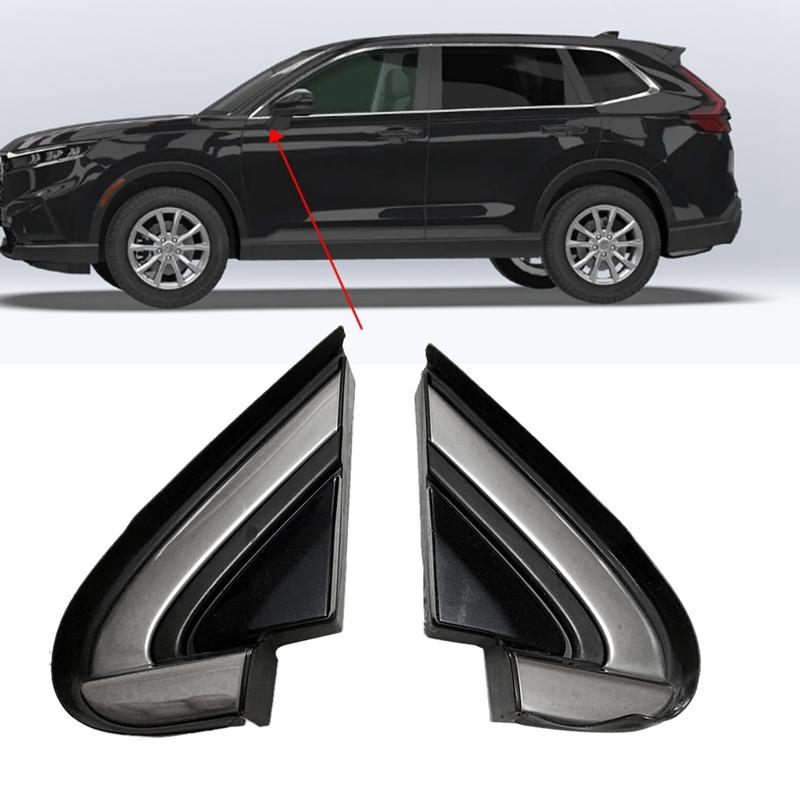 Exterior Pillar Corner Garnish Side Rearview Mirror Triangle Plates Trim For Honda CR-V CRV 2007-2011 Car Accessories