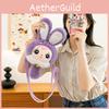 Three Rabbit Baby Plush Toy Shoulder Bag With Adjustable Strap Design Zipper