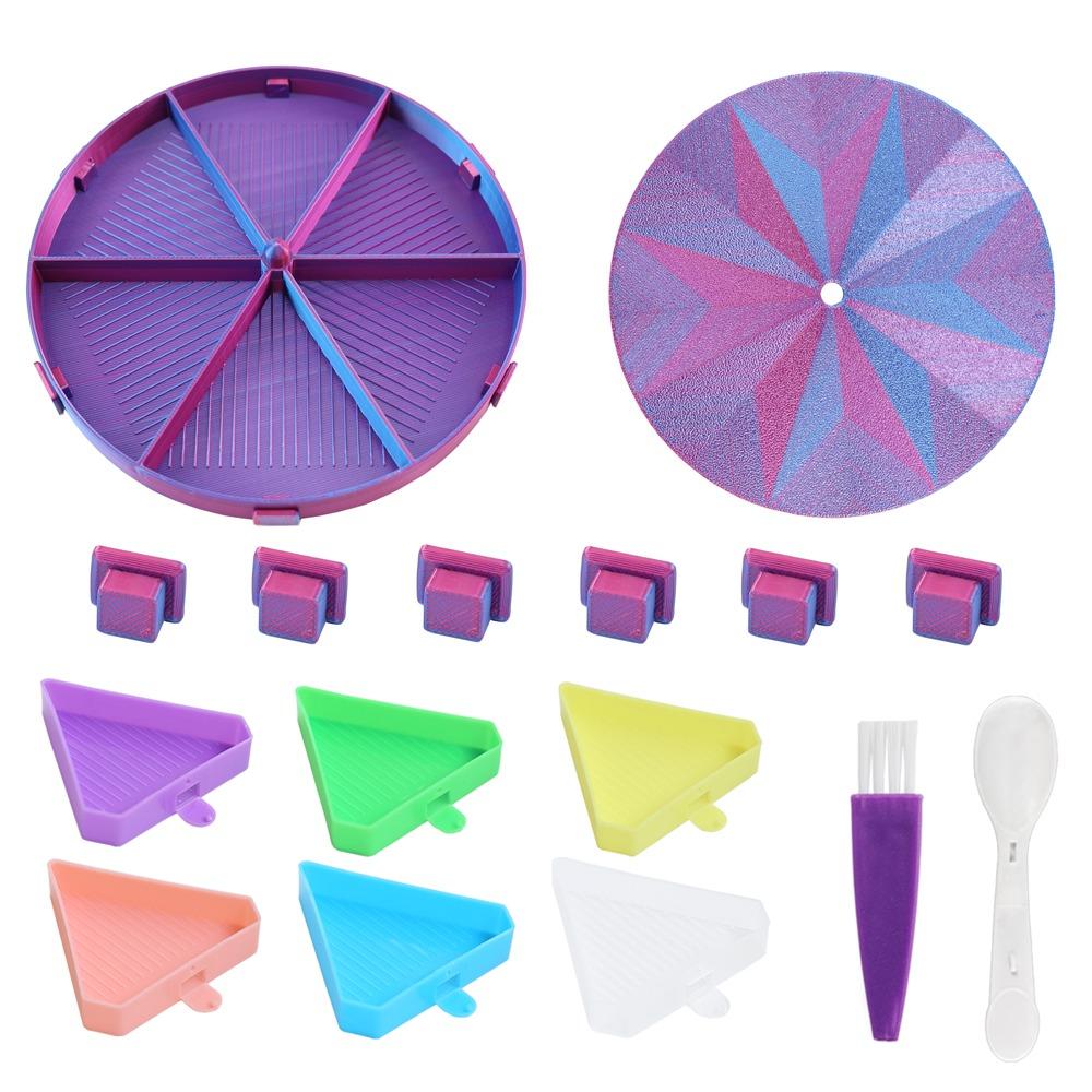 DIY Craft Diamond Painting Tray Kits Multi-Color Embroidery Large Diamond Painting Tray With Lid Rotating Stackable