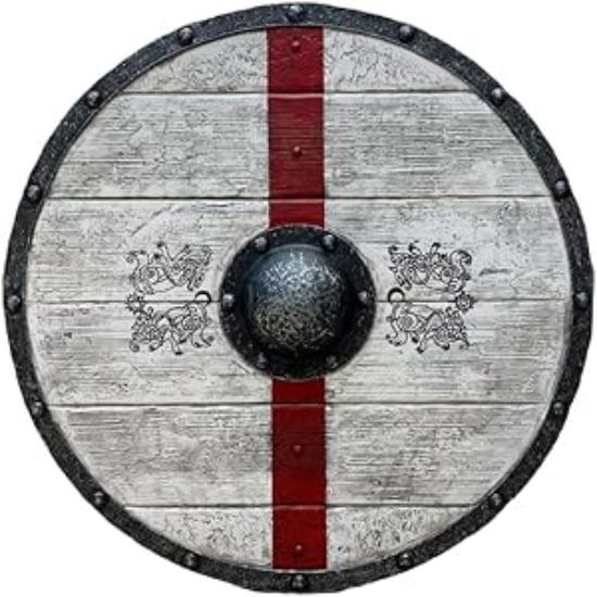 Medieval Viking Shield 24" Wooden Shield Heavy Metal Fitted Gifted Piece