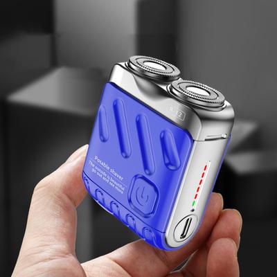 Rasoir électrique pour hommes IPX7 étanche Type-C rechargeable Mini rasoir rotatif de voyage tondeuse à barbe portable outil de suppression de cheveux cadeau père petit ami