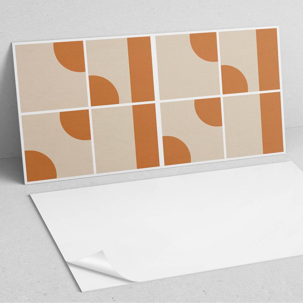 Winylowy Panel Z Grafiką Do Łazienki 100X50 Cm Abstrakcyjne Geometryczne Kształty
