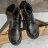 Locomotive Boots Men'S Tooling Boots Cowhide Outdoor Retro Platform Martin Boots British Men'S Models