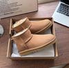 Women's Genuine Leather Slip-On Snow Boots - Winter Fashion, Warm & Versatile