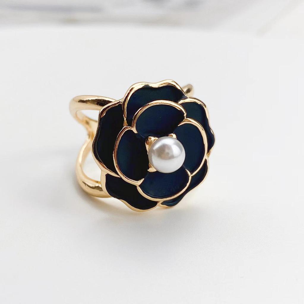 Korean Cartoon Pearl Brooch & Camellia Corsage with Crystal Diamond Scarf Buckle