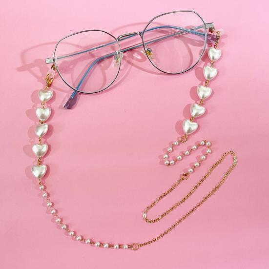 Glasses Chain Faux Pearl Design Corrosion Resistant Glass Eyeglasses Holder Strap Decorative Beaded Chain
