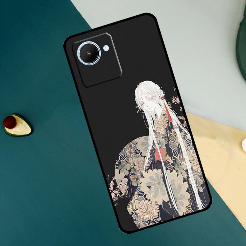 Japanese Art Kimono Tattoo For Realme 15 14 10 11 12 13 Pro Plus C65 C67 C71 C63 C61 C55 C51 C53 C75 GT6 GT7 Pro Case