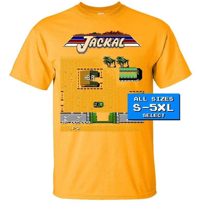 Sale Jackal T shirt Nes Game 8 bit game vintage Yellow 2XL size sale S