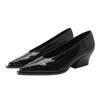 2026 Spring Autumn New Waterproof Platform Solid Color Pointed Outwear Large Versatile Shallow Mouth Women's Shoes Single Shoe