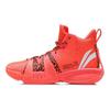 Li Ning Badfive 1 Trendy Slip Resistant Abrasion Resistant High Top Basketball Shoes Men's Neon Fruit Red ABFQ015-3
