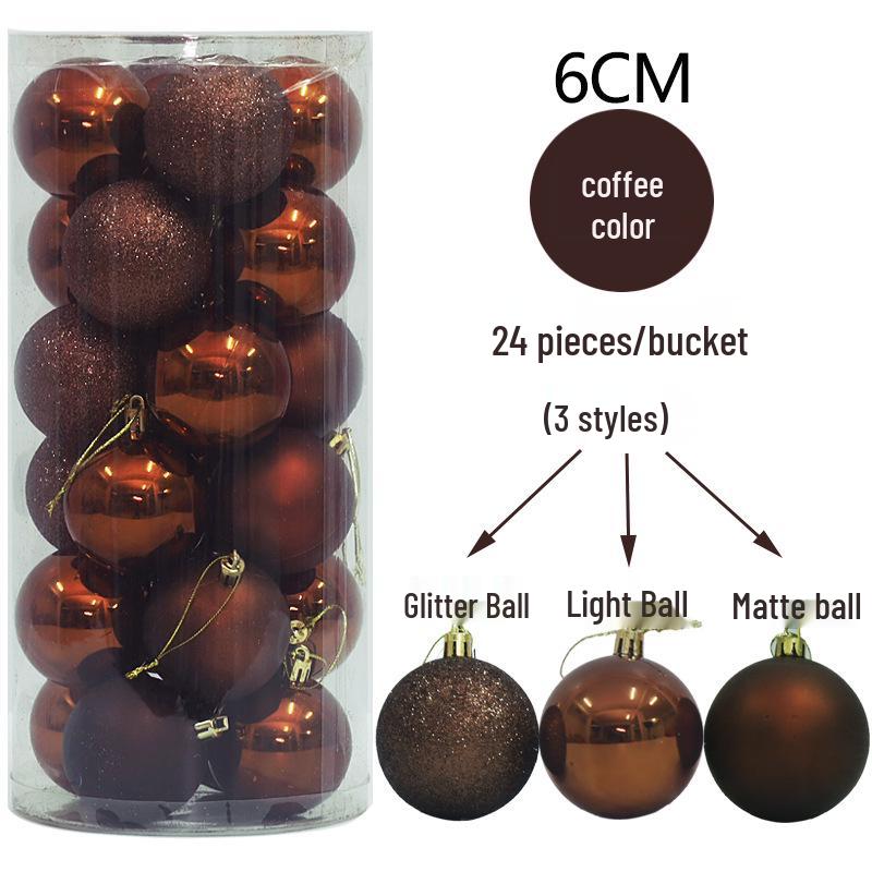 Colorful Christmas Tree Matte & Shiny Ball Decorations for Shopping Mall Ceiling