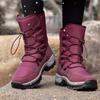 36-42 Stivali da Neve Invernali da Donna Scarpe di Cotone Scarpe Calde Ispessite Stivali di Cotone Antifreddo Scarpe da Trekking Bianche