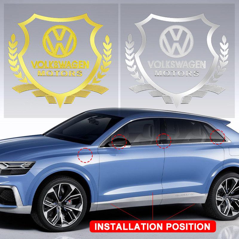 1Pcs Car Body 3D Stickers Wheat Ears Styling Emblem Auto Decoration For Volkswagen B6 B7 B5 Golf Polo Tiguan Passat EOS Scirocco Jetta MK6 Octavia