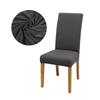 Solid Color Chair Covers Elastic Dining Room Seat Cover Washable Chair Protective Case for Restaurant Wedding Banquet Light Gray