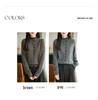 Striped Color Block Stand Collar Knit Cardigan - Women's Irregular Diagonal Placket Wool Sweater for Autumn/Winter.